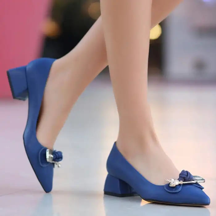 JİES MAVİ TOPUKLU AYAKKABI