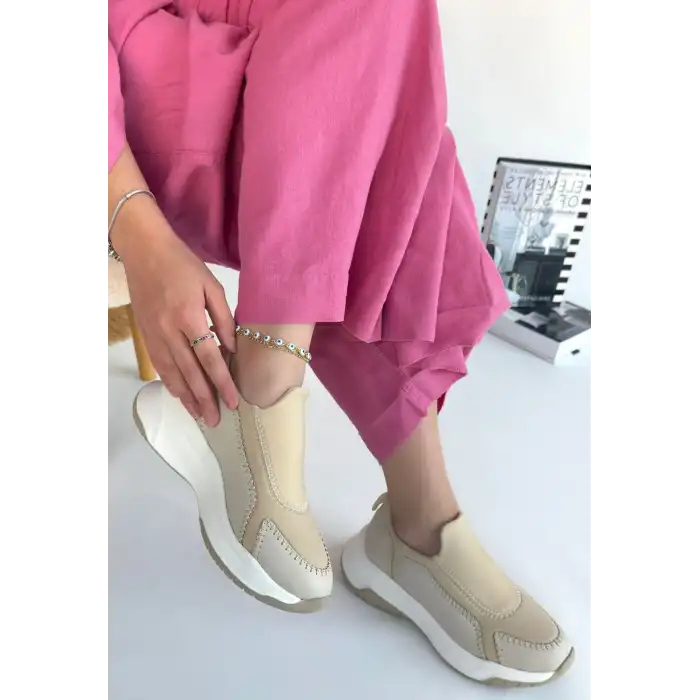 Kendy Bej Cilt Spor Ayakkabı