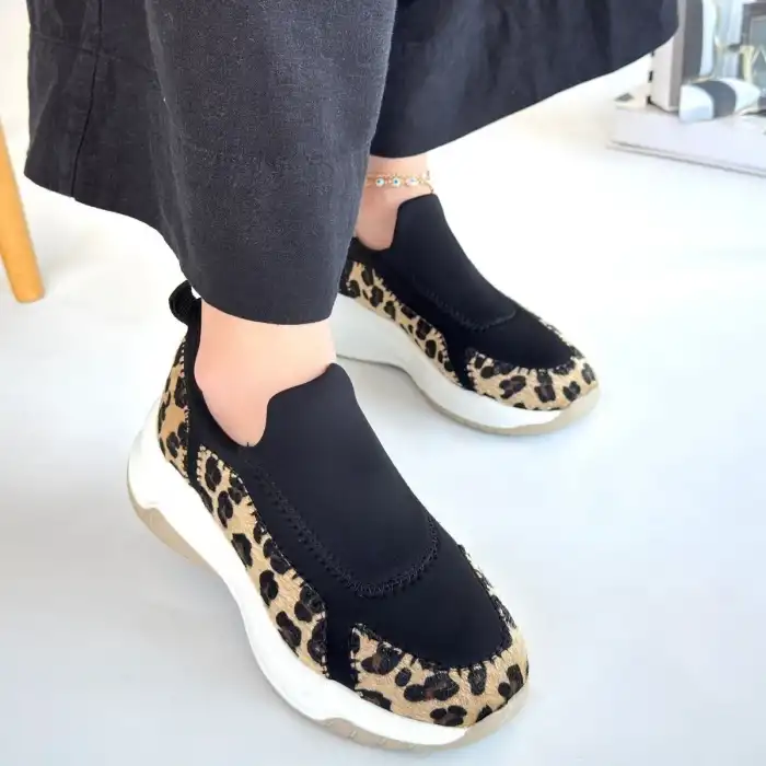 KENDY LEOPAR SÜET SPOR AYAKKABI