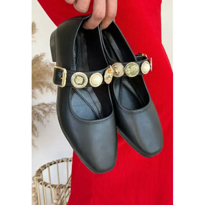 KOOPE SİYAH CİLT BABET AYAKKABI