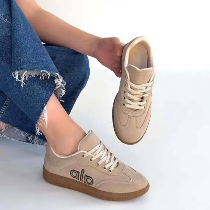 LENDO BEJ SÜET BAĞCIKLI SPOR AYAKKABI