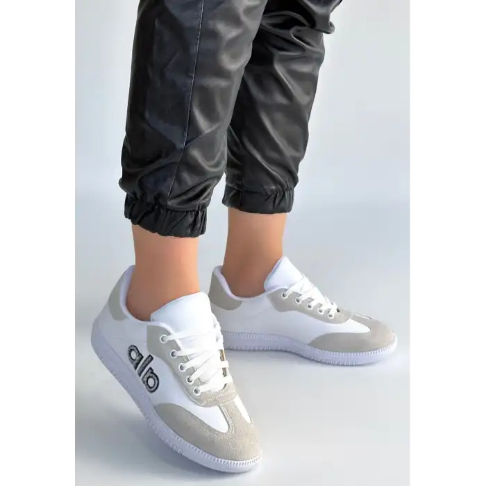 LENDO BEYAZ CİLT BAĞCIKLI SPOR AYAKKABI