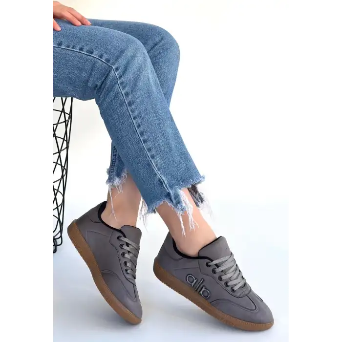 LENDO GRİ SÜET BAĞCIKLI SPOR AYAKKABI