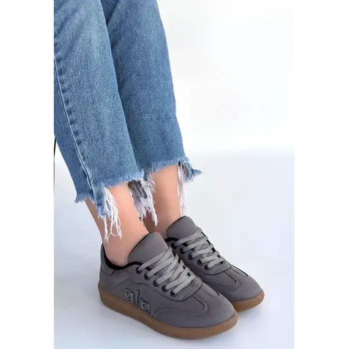 LENDO GRİ SÜET BAĞCIKLI SPOR AYAKKABI