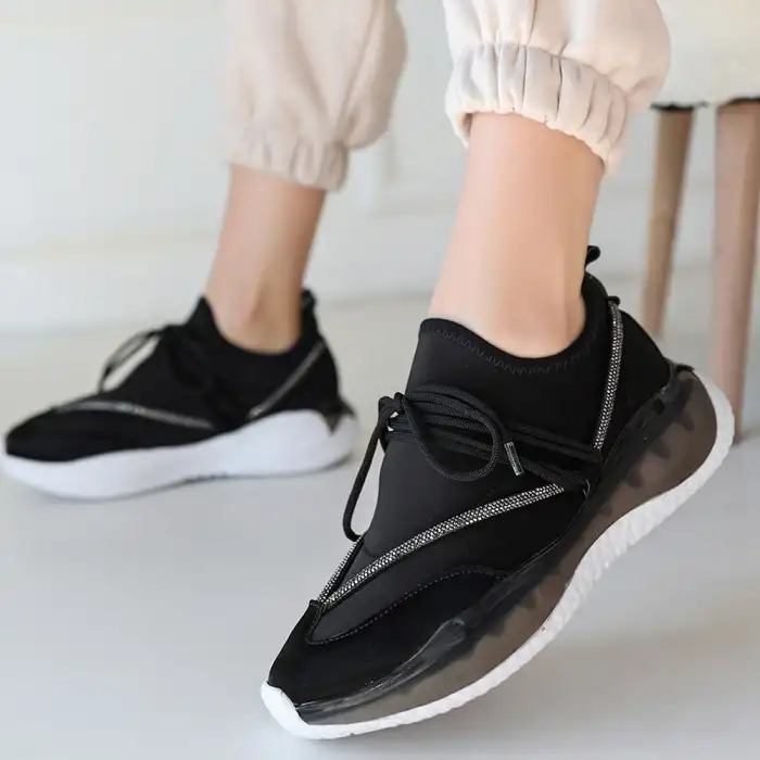 LİNEY SİYAH RUGAN BAĞCIKLI SPOR AYAKKABI