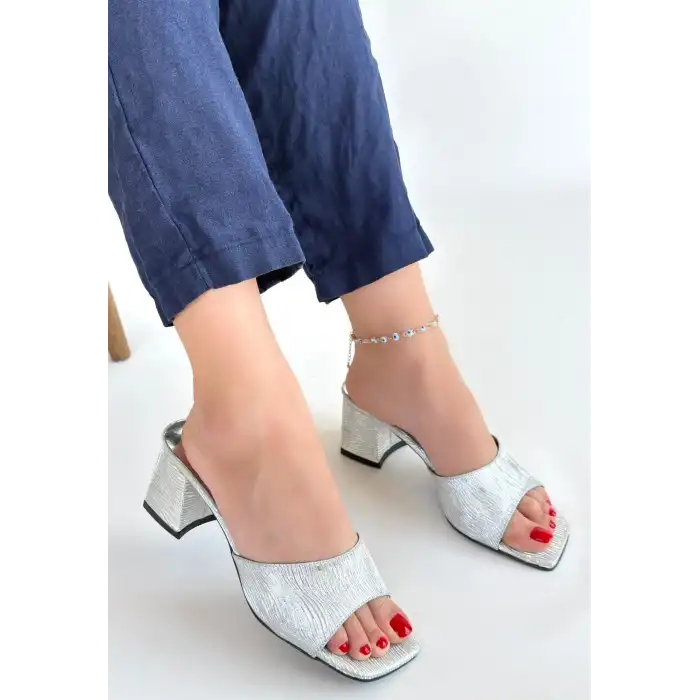 LUART GÜMÜŞ SİMLİ TOPUKLU TERLİK