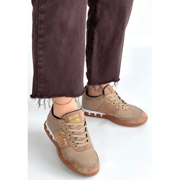 MARJE VİZON CİLT BAĞCIKLI SPOR AYAKKABI