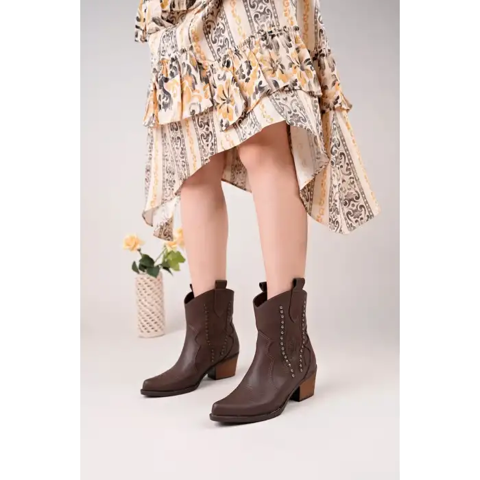 MATİN ACI KAHVE CİLT TOPUKLU BOT