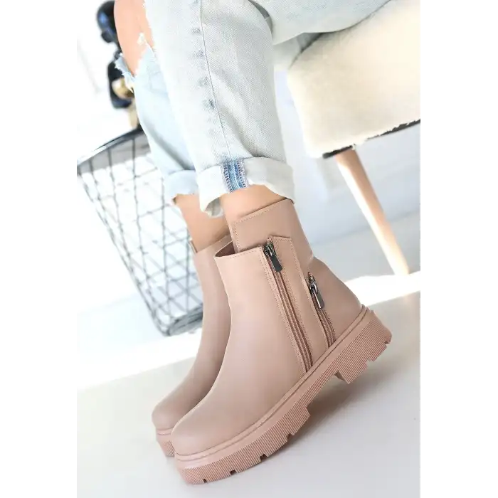 MENTA NUDE CİLT FERMUAR AKSESUARLI BOT