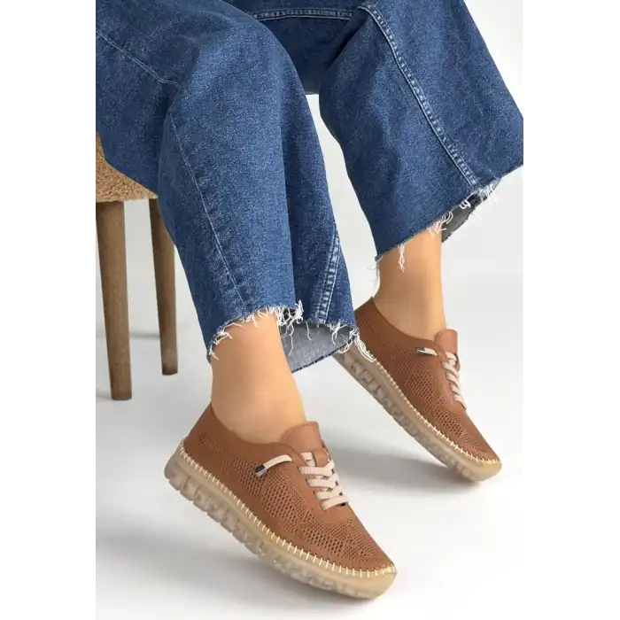 MERJA TABA DERİ BAĞCIKLI SPOR AYAKKABI