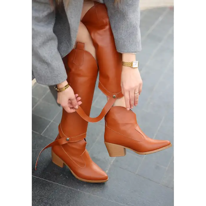 MİLLA TABA CİLT TAK ÇIKAR TOPUKLU BOT VE ÇİZME