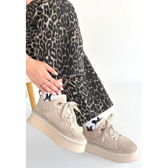 MUDEN BEJ SÜET BAĞCIKLI BOT