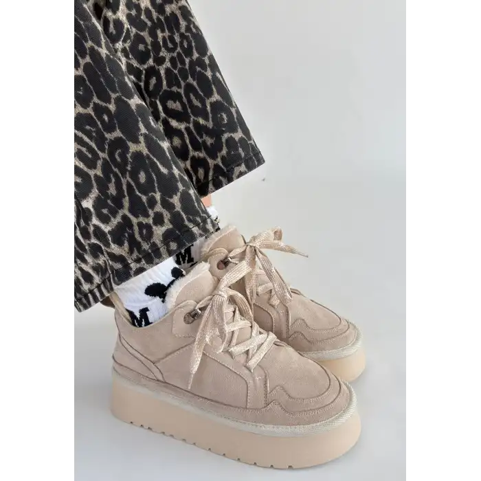 MUDEN BEJ SÜET BAĞCIKLI BOT