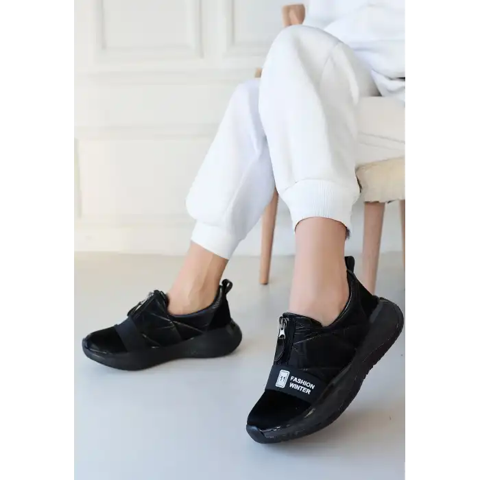 NİKEO SİYAH PARAŞÜT SİYAH TABANLI SPOR AYAKKABI