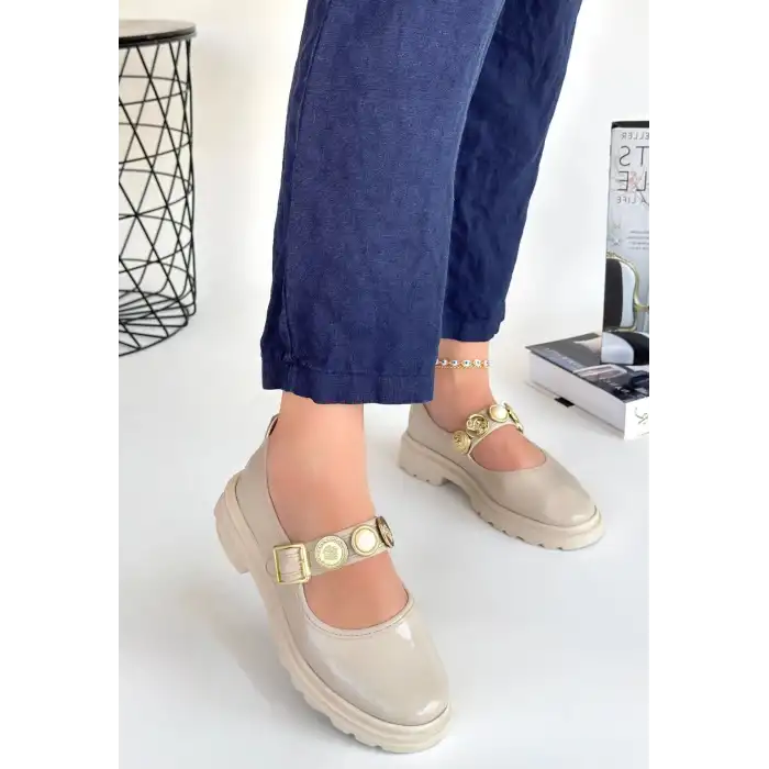 OKİRA BEJ RUGAN OXFORD AYAKKABI