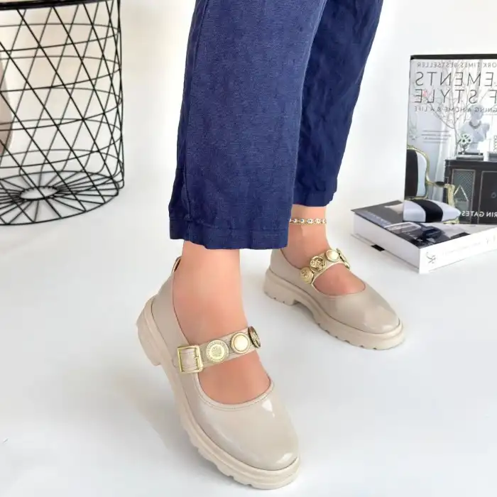 OKİRA BEJ RUGAN OXFORD AYAKKABI