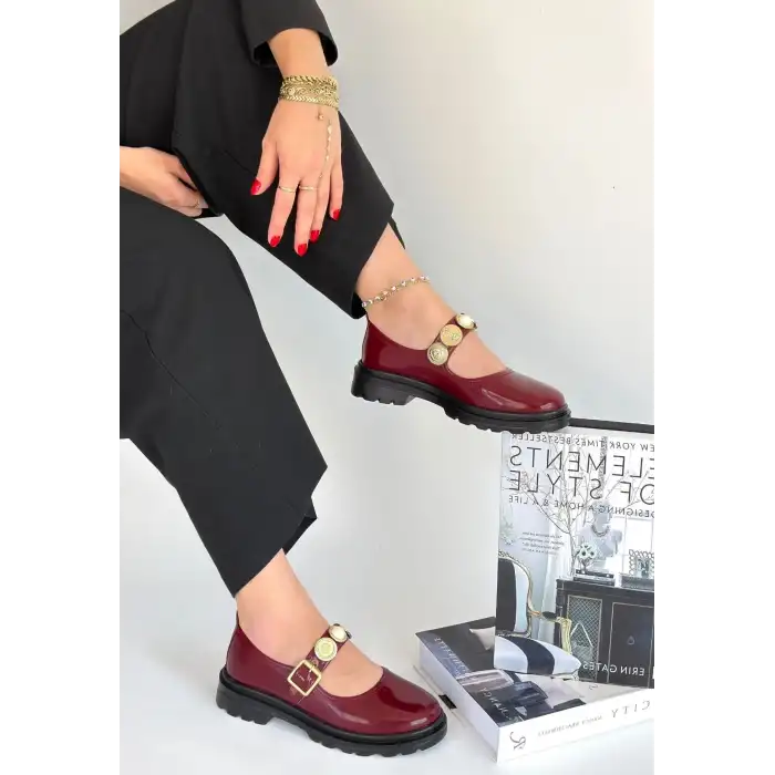 OKİRA BORDO RUGAN OXFORD AYAKKABI