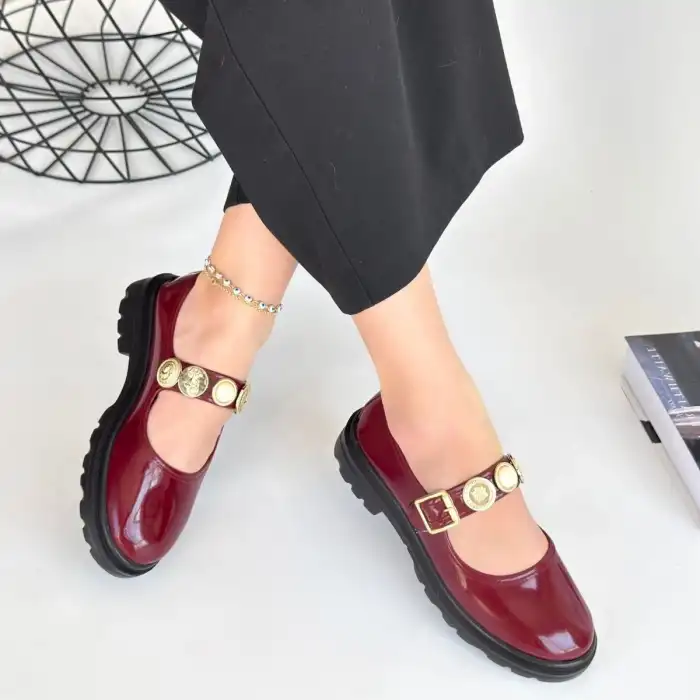 OKİRA BORDO RUGAN OXFORD AYAKKABI