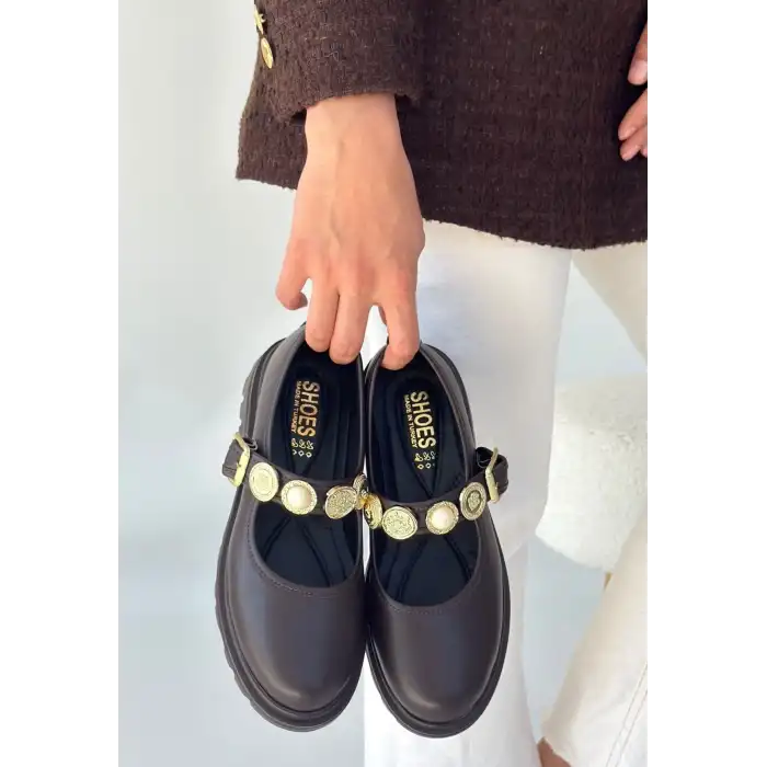 OKİRA KAHVERENGİ CİLT OXFORD AYAKKABI