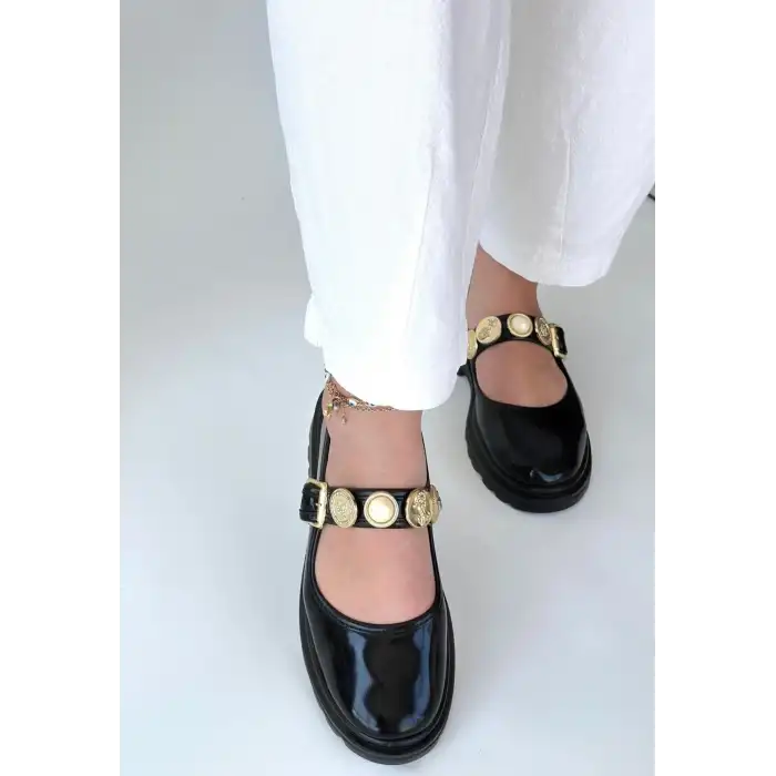Okira Siyah Rugan Oxford Ayakkabı