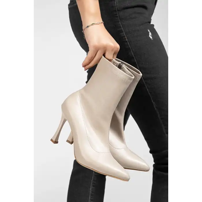 ORJEN BEJ CİLT STREÇ TOPUKLU BOT