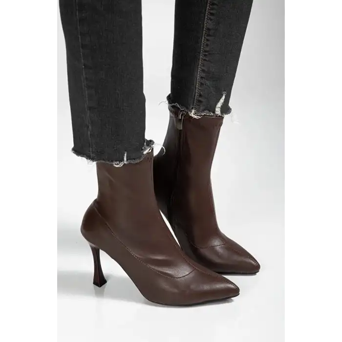 ORJEN KAHVERENGİ CİLT STREÇ TOPUKLU BOT