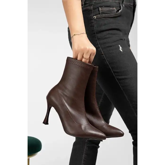 ORJEN KAHVERENGİ CİLT STREÇ TOPUKLU BOT