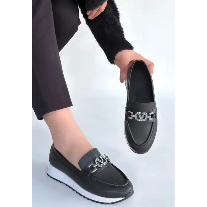 OTRA SİYAH CİLT BABET AYAKKABI