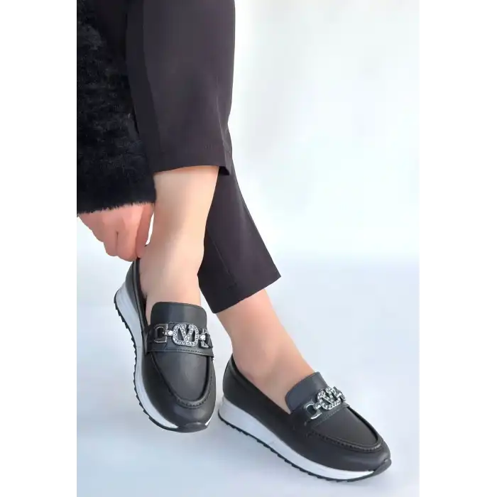 OTRA SİYAH CİLT BABET AYAKKABI