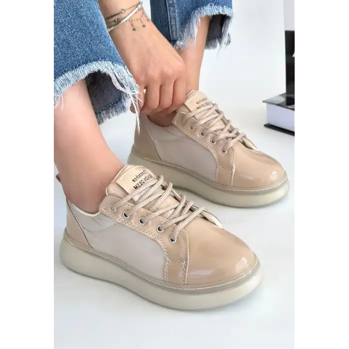 PİONA BEJ RUGAN BAĞCIKLI SPOR AYAKKABI
