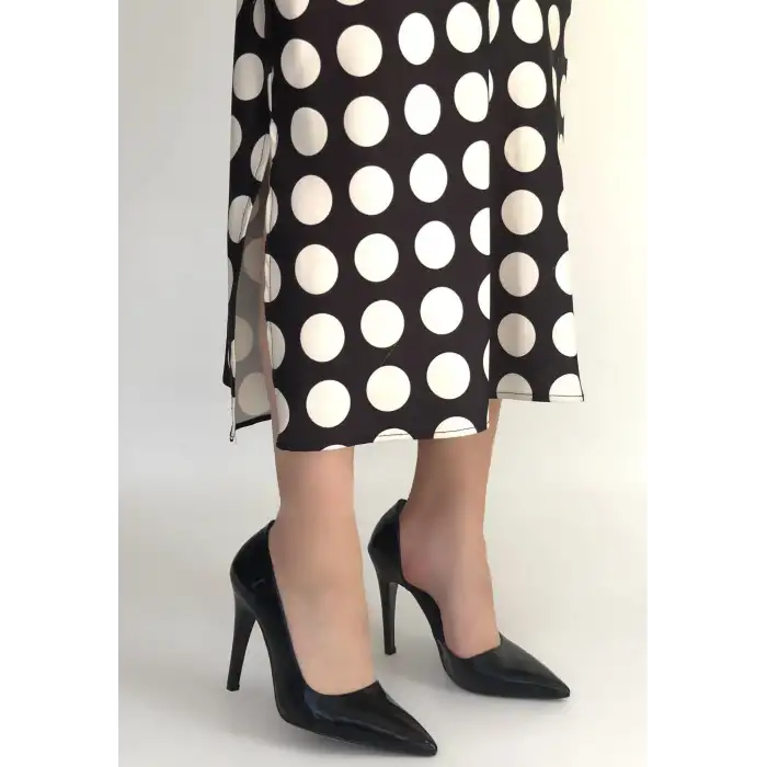 PLEY SİYAH RUGAN STİLETTO AYAKKABI