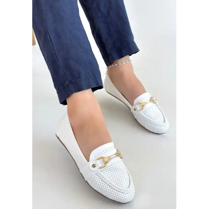 RAİN BEYAZ CİLT BABET AYAKKABI