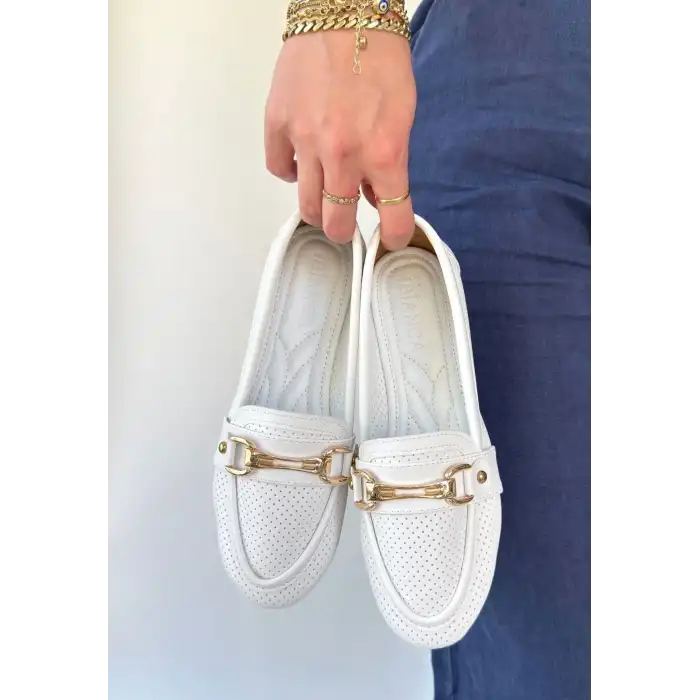 RAİN BEYAZ CİLT BABET AYAKKABI