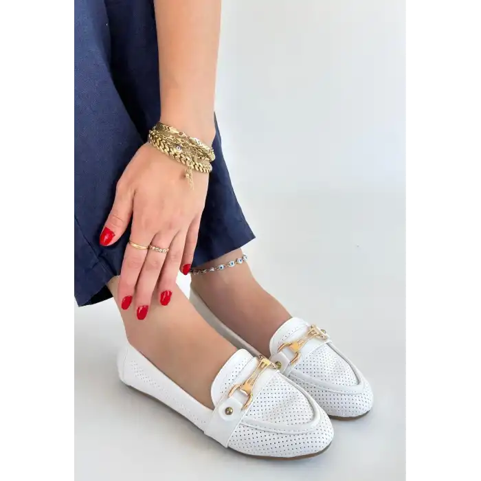 RAİN BEYAZ CİLT BABET AYAKKABI