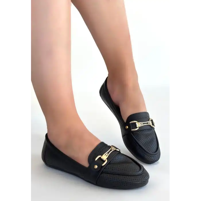 RAİN SİYAH CİLT BABET AYAKKABI