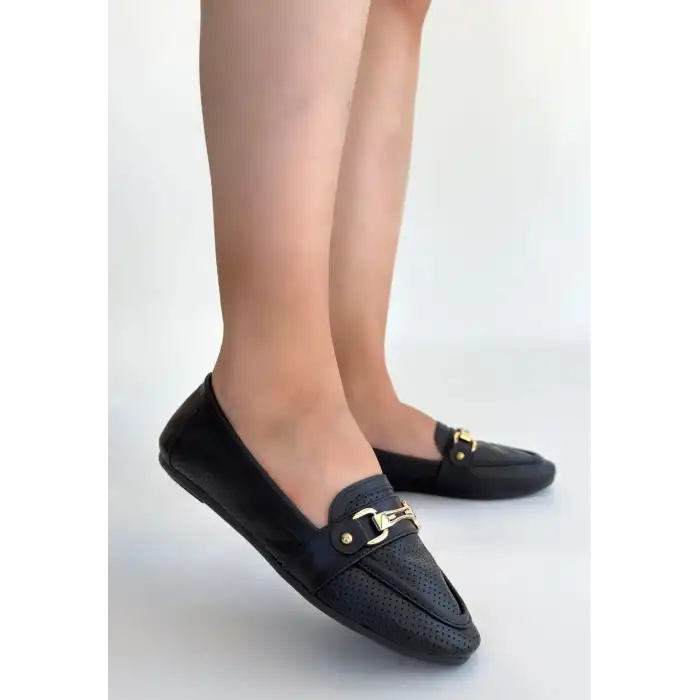 RAİN SİYAH CİLT BABET AYAKKABI