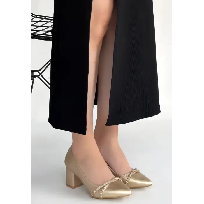 REWİN GOLD CİLT TOPUKLU AYAKKABI