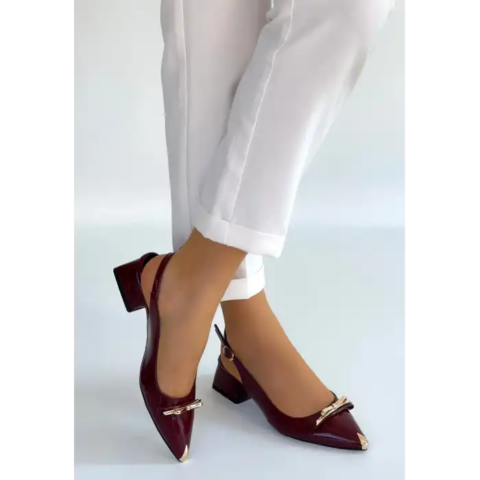 RİCY BORDO RUGAN TOPUKLU AYAKKABI