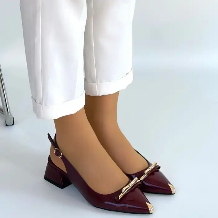 RİCY BORDO RUGAN TOPUKLU AYAKKABI