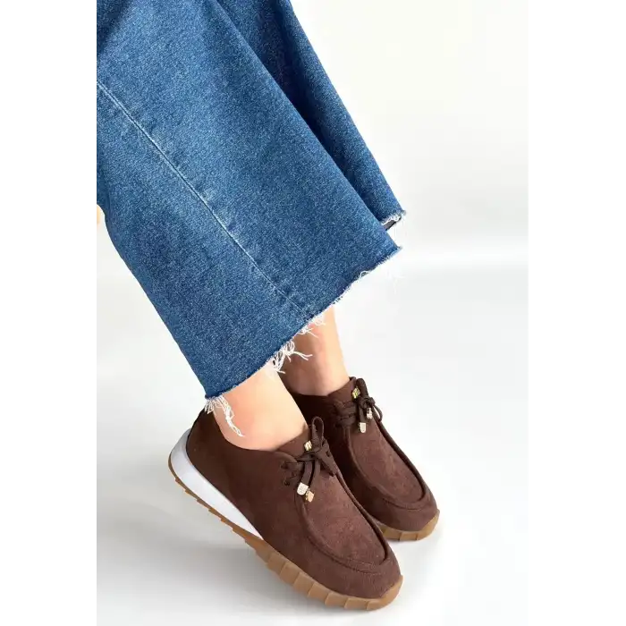 SİER KAHVERENGİ SÜET BAĞCIKLI SPOR AYAKKABI