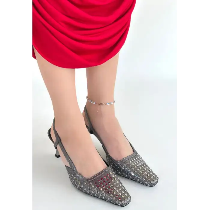 SİONE PLATİN CİLT TOPUKLU AYAKKABI