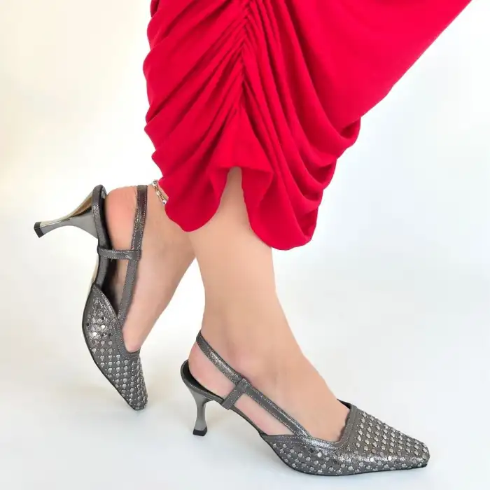 SİONE PLATİN CİLT TOPUKLU AYAKKABI