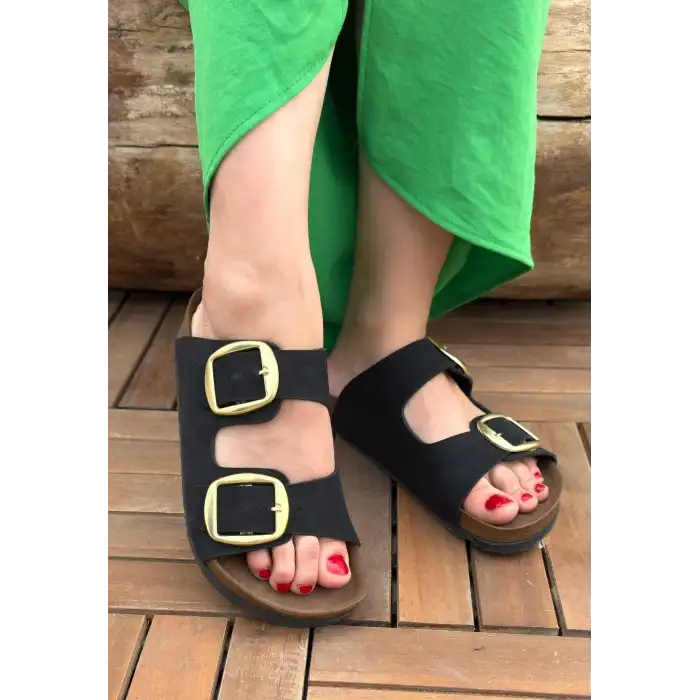 TANTA SİYAH NUBUK TOKALI TERLİK