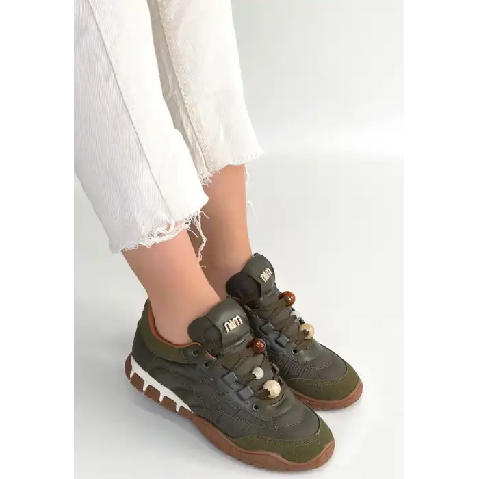 TUES YEŞİL NUBUK BAĞCIKLI SPOR AYAKKABI