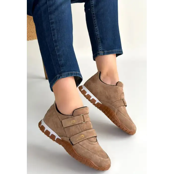 TUNGA BEJ SÜET CIRT CIRTLI SPOR AYAKKABI