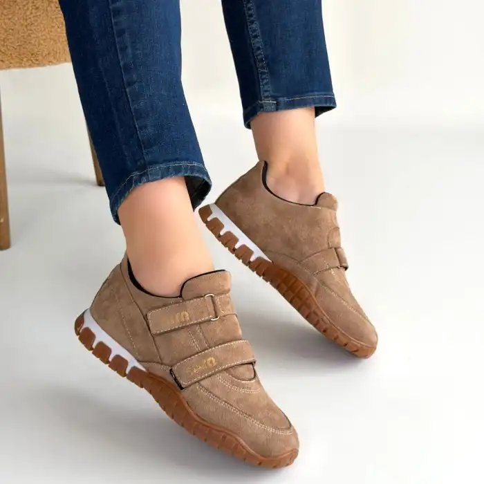 TUNGA BEJ SÜET CIRT CIRTLI SPOR AYAKKABI