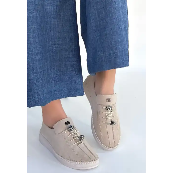 WARTE BEJ SÜET BAĞCIKLI SPOR AYAKKABI