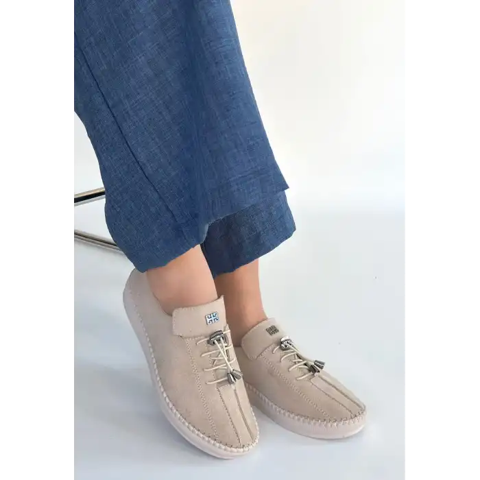 WARTE BEJ SÜET BAĞCIKLI SPOR AYAKKABI