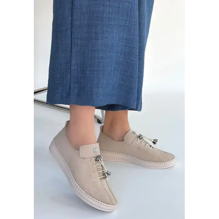 WARTE BEJ SÜET BAĞCIKLI SPOR AYAKKABI