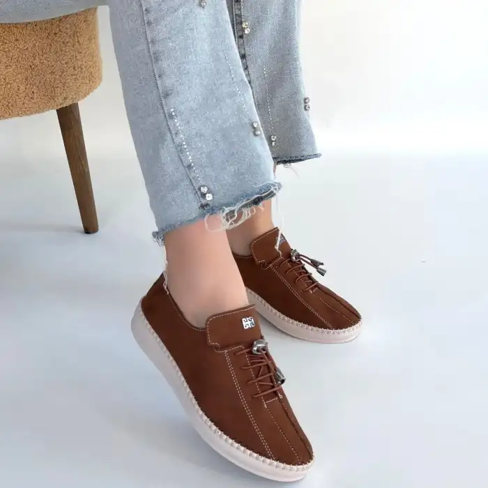 WARTE KAHVERENGİ SÜET BAĞCIKLI SPOR AYAKKABI